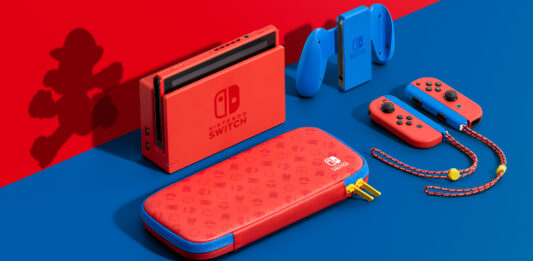Nintendo Switch Mario Edition Rot Blau