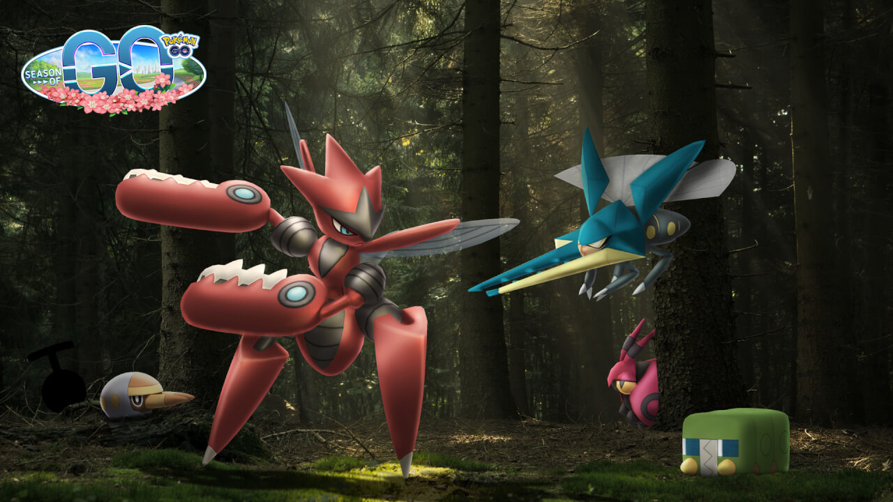 Tutti i dettagli dell’evento Pokémon GO Bug crawl con Mega Scizor, Mabula, Akkup e Donarion • Nintendo Connect