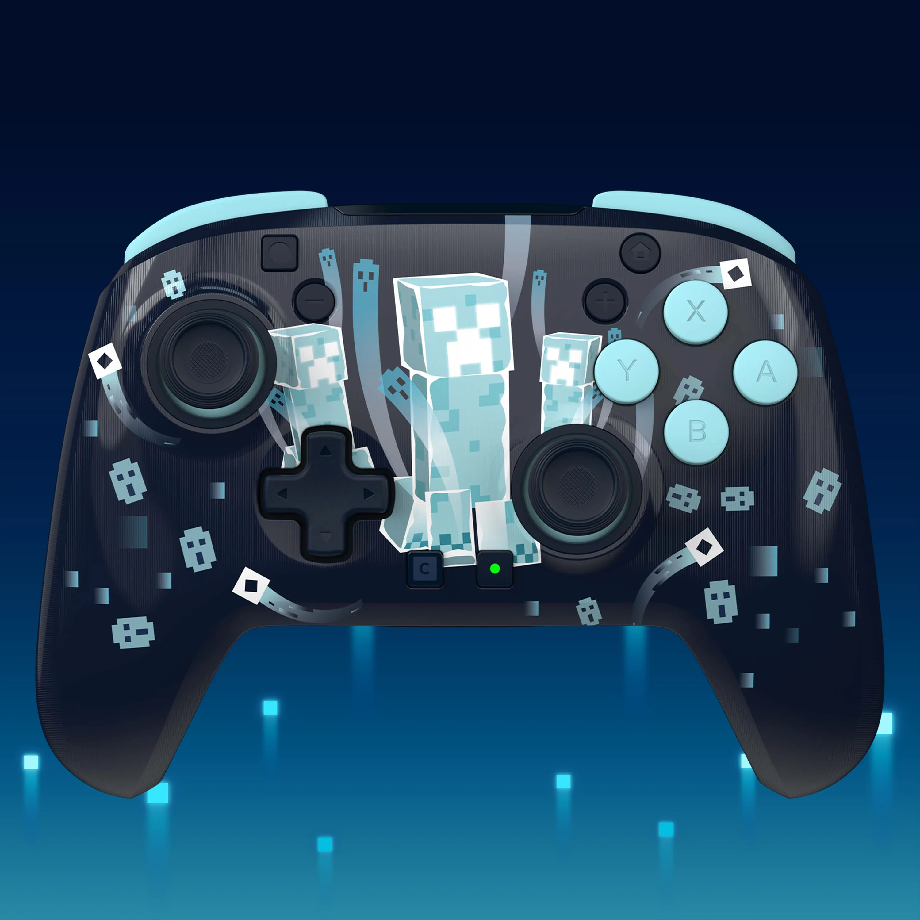 Ein stilvoller Controller mit Minecraft-Motiven aus Dungeons II für das ultimative Gaming-Erlebnis.